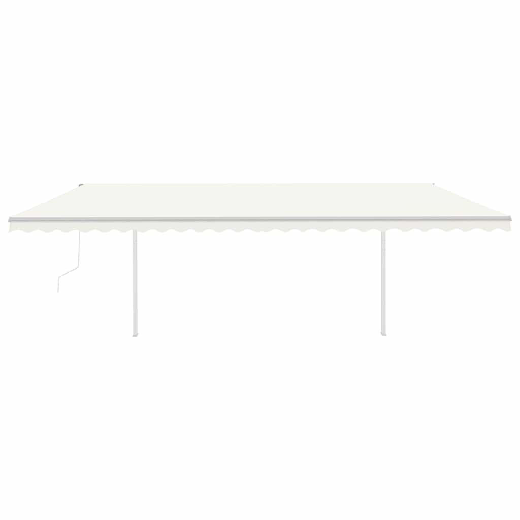 Τέντα Αυτόματη με LED & Αισθητήρα Ανέμου Κρεμ 6 x 3,5 μ.