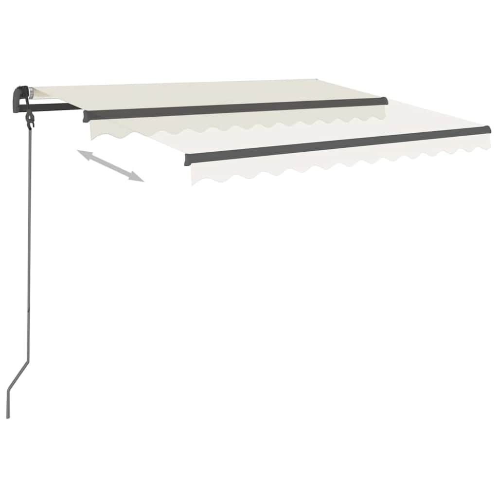 Τέντα Συρόμενη Αυτόματη με Στύλους Κρεμ 3 x 2,5 μ. - PAKOBAZAAR