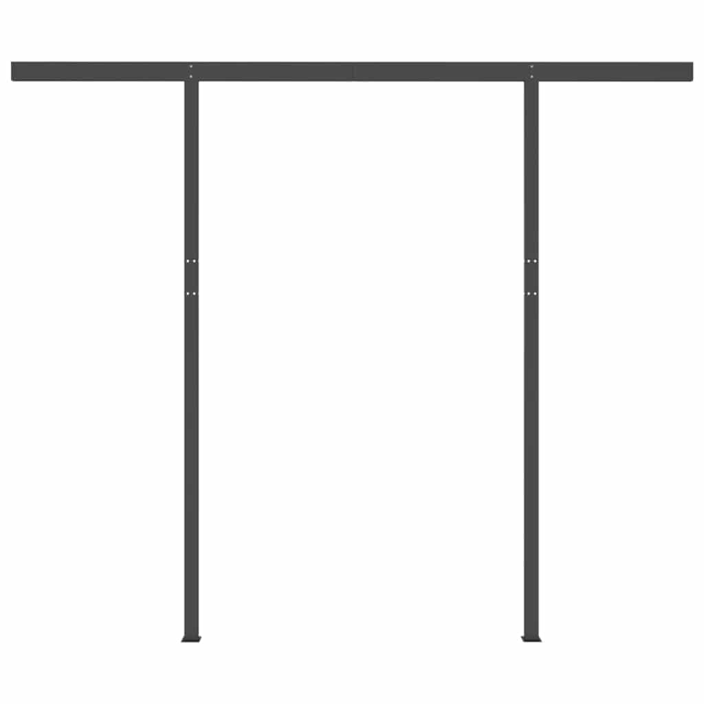 Τέντα Συρόμενη Χειροκίνητη με Πασσάλους Ανθρακί 3,5 x 2,5 μ.