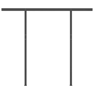Τέντα Συρόμενη Αυτόματη με Στύλους Ανθρακί 3,5x2,5 μ.