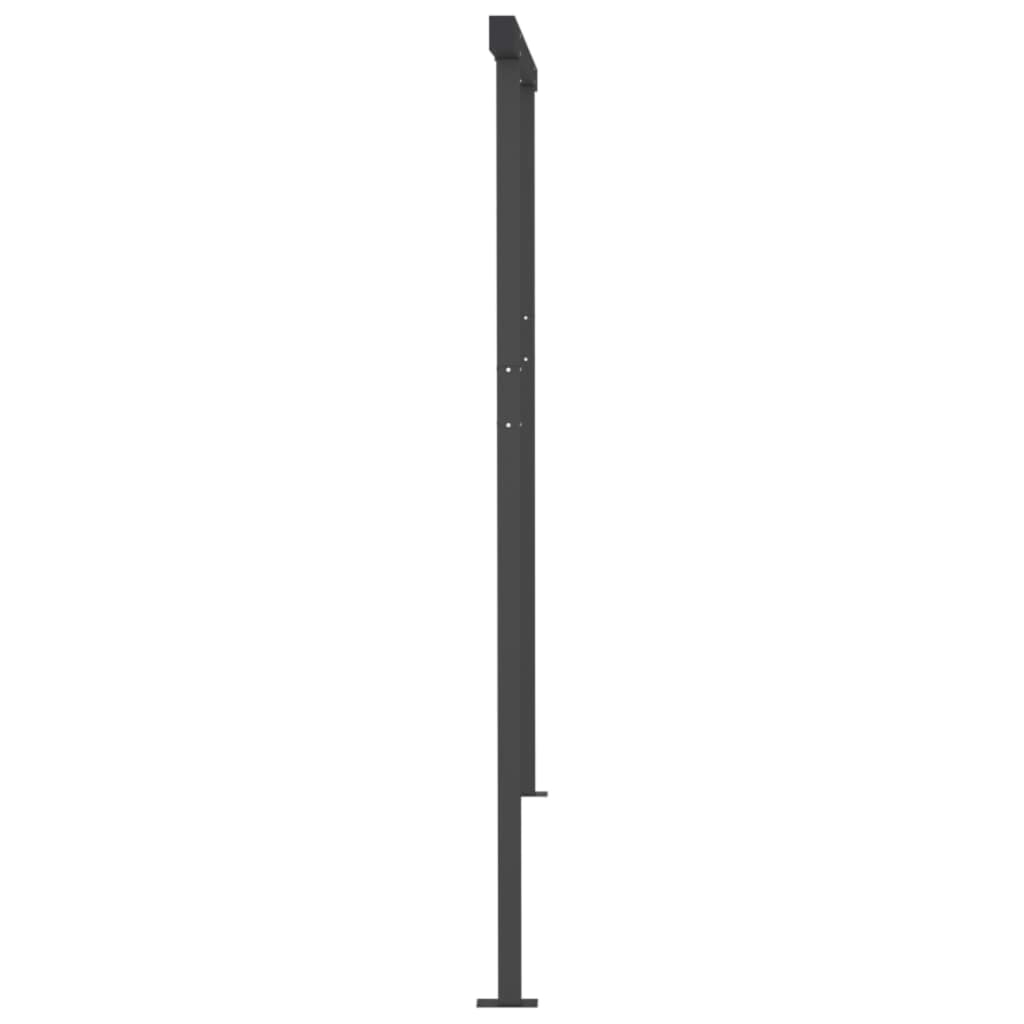 Τέντα Συρόμενη Χειροκίνητη με Στύλους Ανθρακί 4,5 x 3 μ.