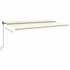 Τέντα Αυτόματη με LED & Αισθητήρα Ανέμου Κρεμ 6 x 3 μ.