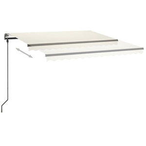 Τέντα Αυτόματη με LED & Αισθητήρα Ανέμου Κρεμ 4x3,5 μ.