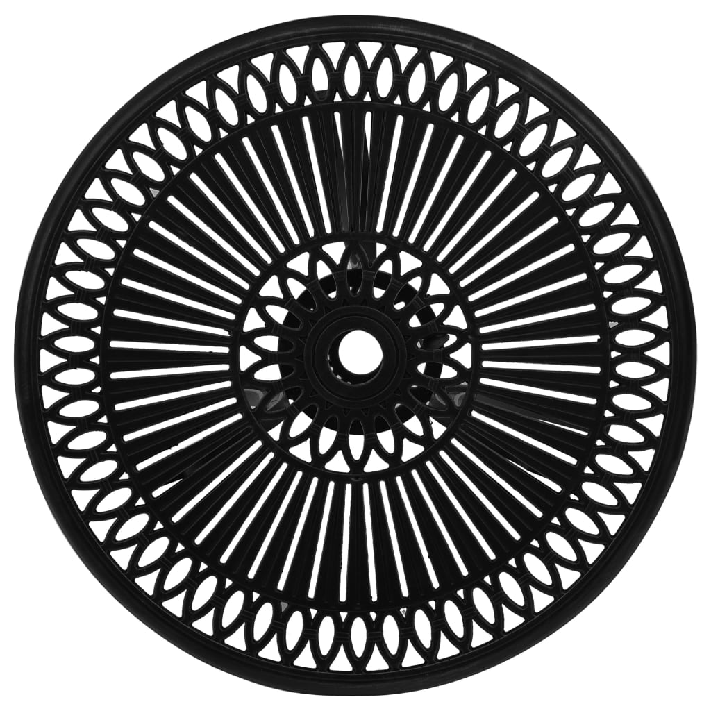 Σετ Επίπλων Bistro 3 Τεμαχίων Μαύρο από Χυτό Αλουμίνιο - PAKOBAZAAR