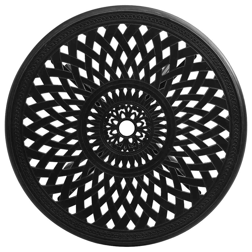 Σετ Επίπλων Bistro 3 Τεμαχίων Μαύρο από Χυτό Αλουμίνιο - PAKOBAZAAR