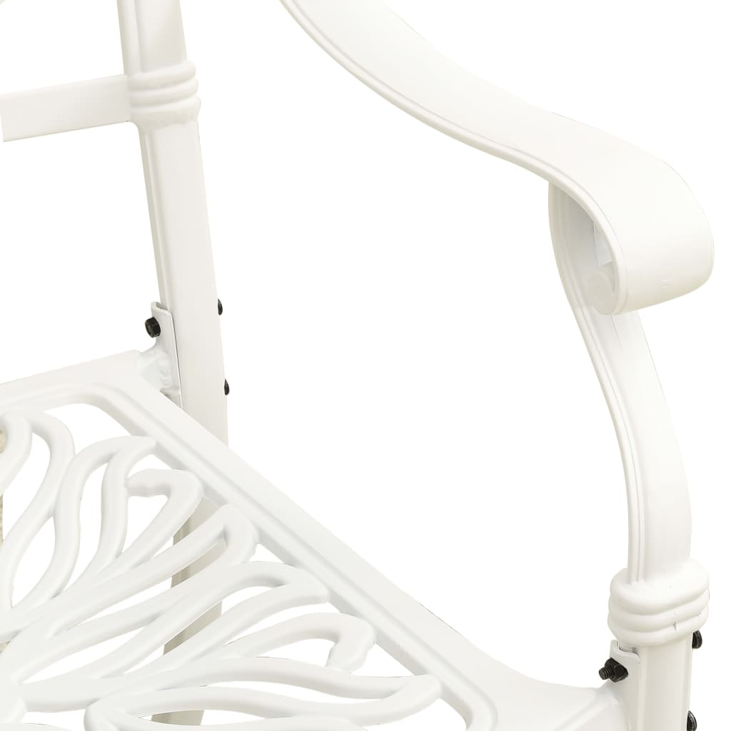 Σετ Επίπλων Bistro 5 Τεμαχίων Λευκό από Χυτό Αλουμίνιο - PAKOBAZAAR
