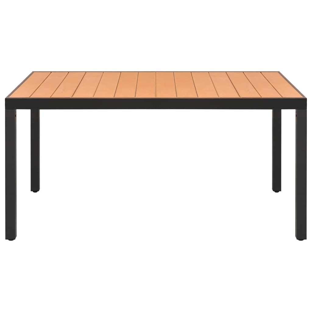 Σετ Τραπεζαρίας Κήπου 7 Τεμαχίων Μαύρο από Αλουμίνιο - PAKOBAZAAR