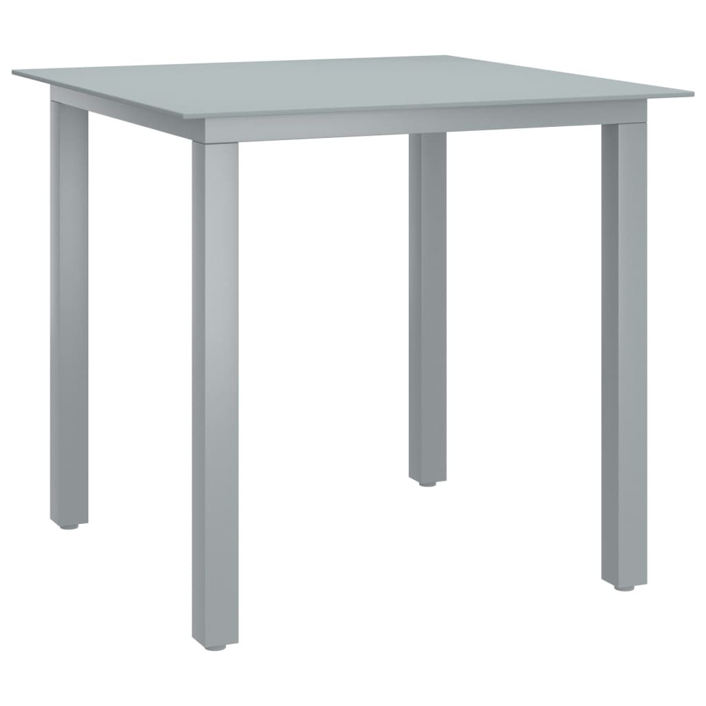 Σετ Τραπεζαρίας Κήπου 5 Τεμαχίων Ασημί / Μαύρο από Αλουμίνιο - PAKOBAZAAR