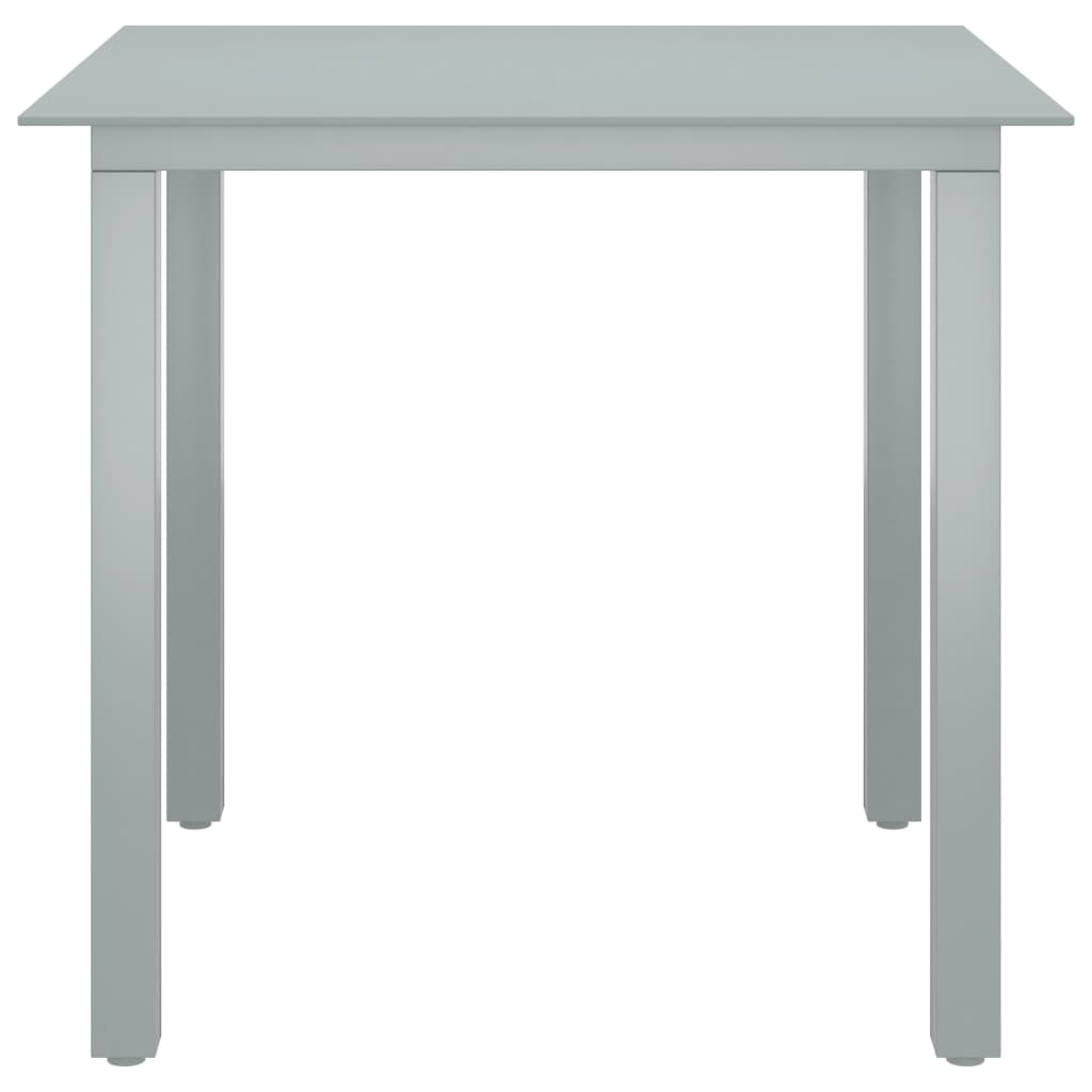 Σετ Τραπεζαρίας Κήπου 5 Τεμαχίων Ασημί / Μαύρο από Αλουμίνιο - PAKOBAZAAR