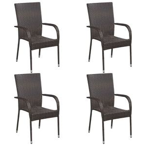 Σετ Τραπεζαρίας Κήπου 5 Τεμαχίων Καφέ