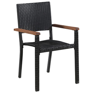 Σετ Τραπεζαρίας Κήπου 3 Τεμαχίων Μαύρο