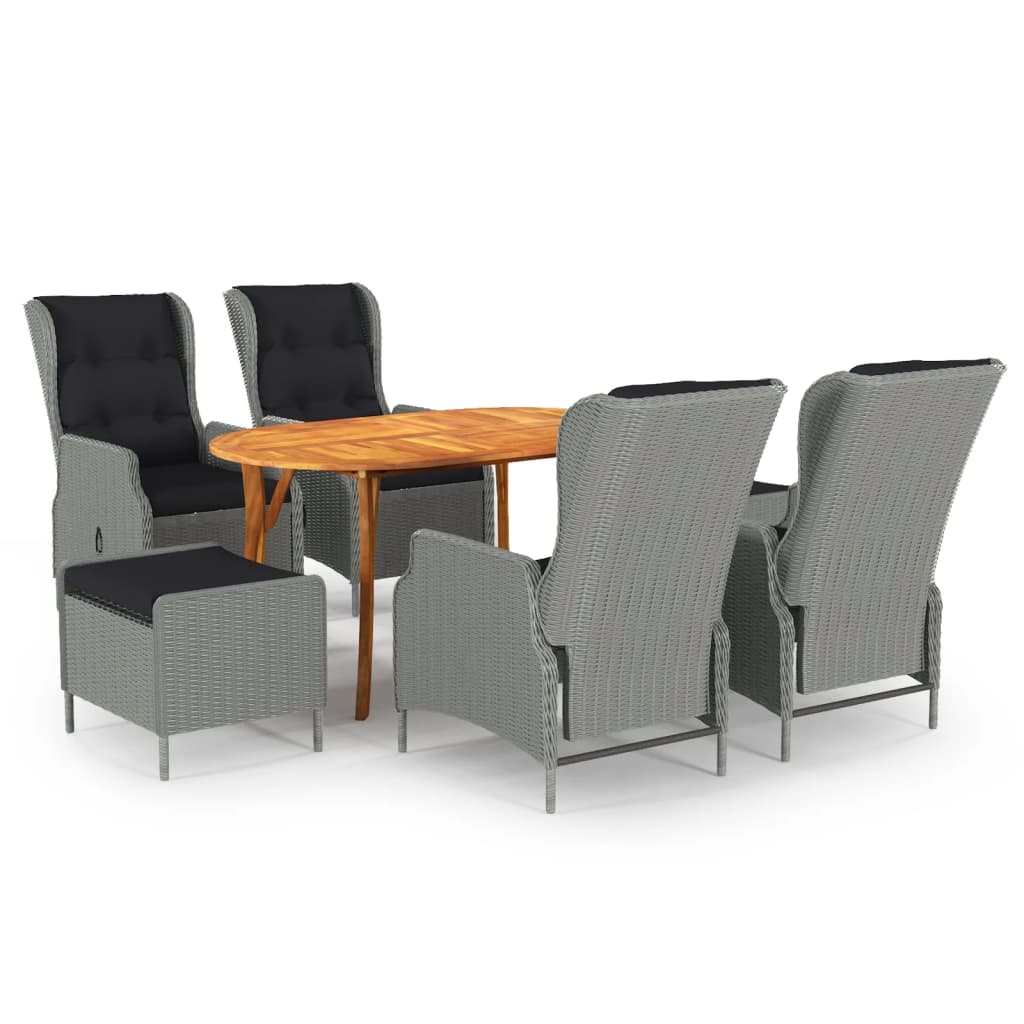 Σετ Τραπεζαρίας Κήπου 7 Τεμαχίων Ανοιχτό Γκρι - PAKOBAZAAR