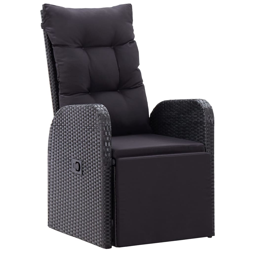 Σετ Τραπεζαρίας Κήπου 7 Τεμαχίων Μαύρο - PAKOBAZAAR