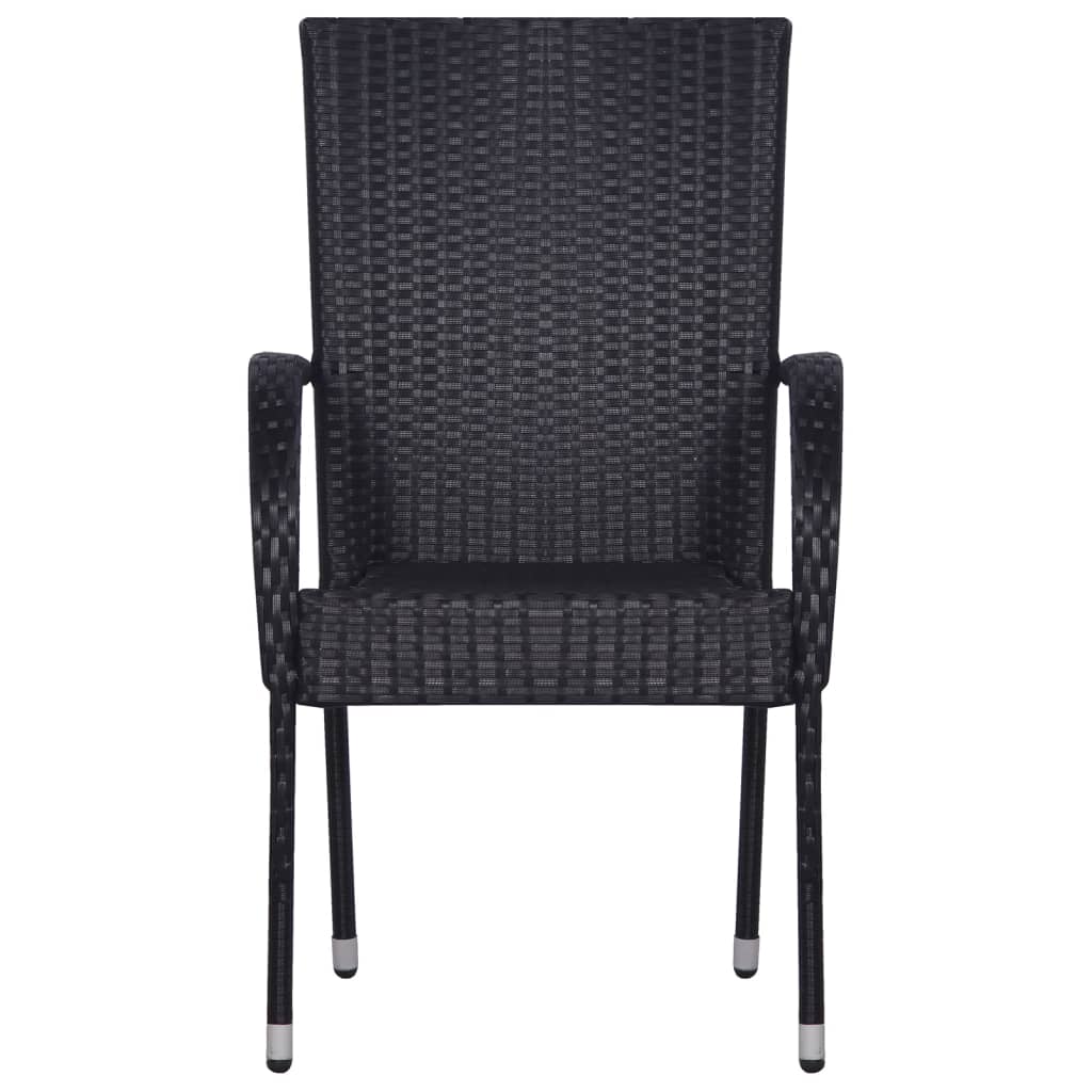 Σετ Τραπεζαρίας Κήπου 7 Τεμαχίων Μαύρο - PAKOBAZAAR