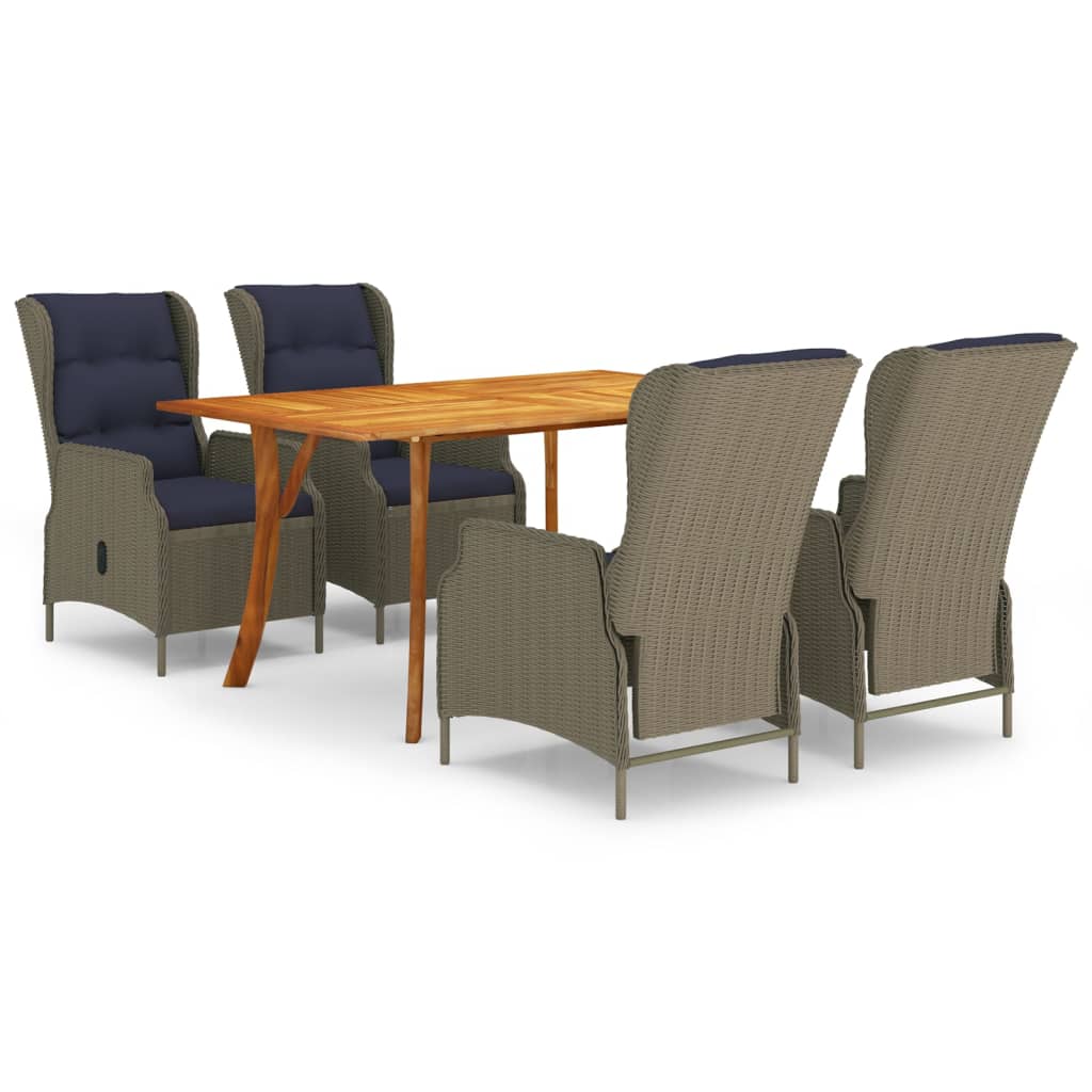 Σετ Τραπεζαρίας Κήπου 5 Τεμαχίων Καφέ - PAKOBAZAAR