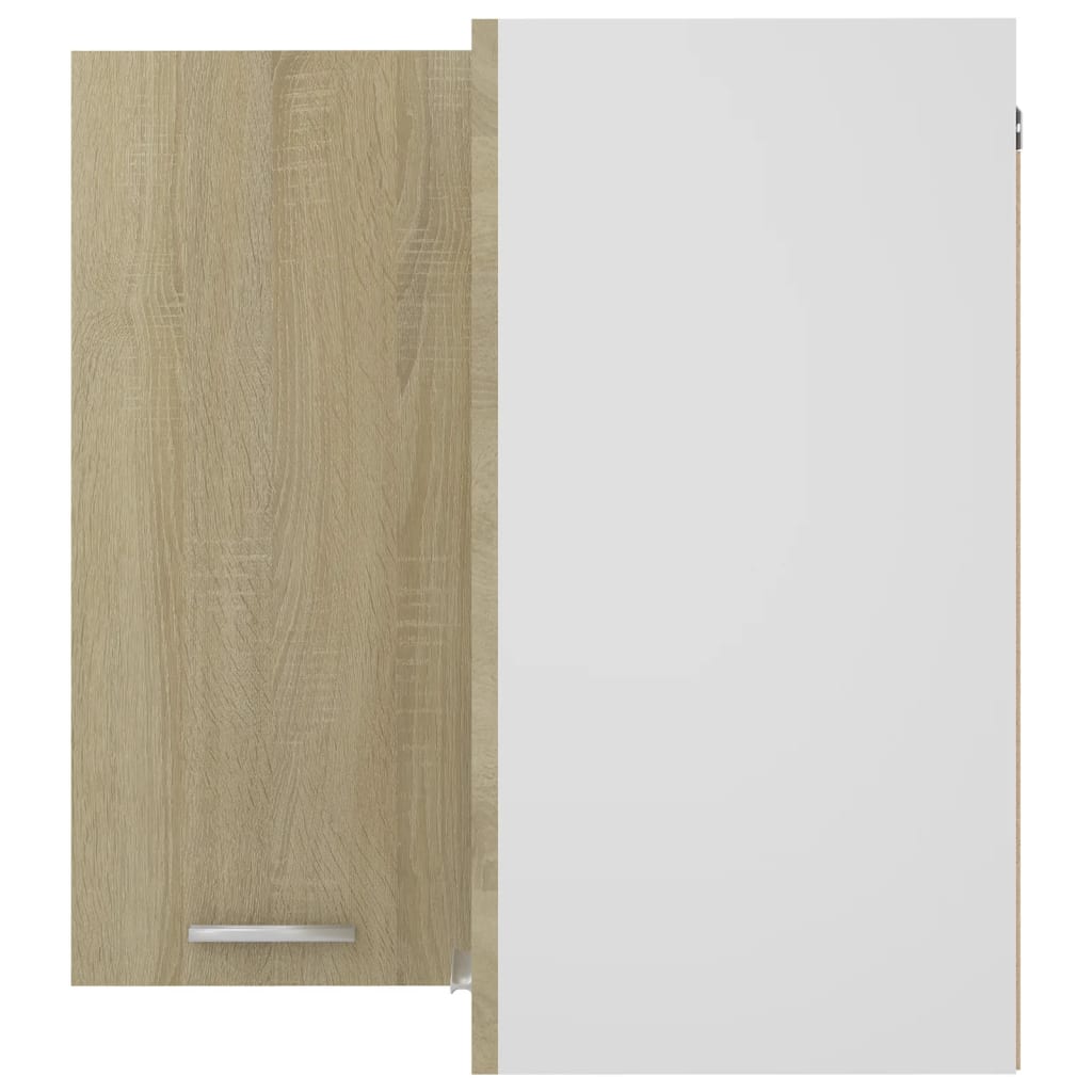 Κρεμαστό Γωνιακό Ντουλάπι "Lyon" Χρώμα Sonoma Δρυς 57x57x60 εκ. από Τεχνητό Ξύλο