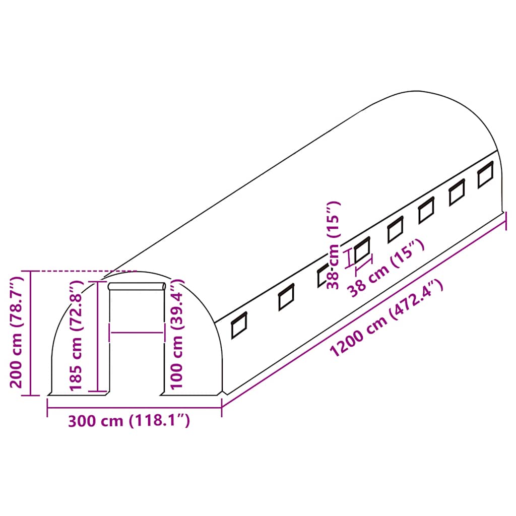 Κάλυμμα Θερμοκηπίου Ανταλλακτικό Διάφανο (36 μ²) 3x12x2 μ.