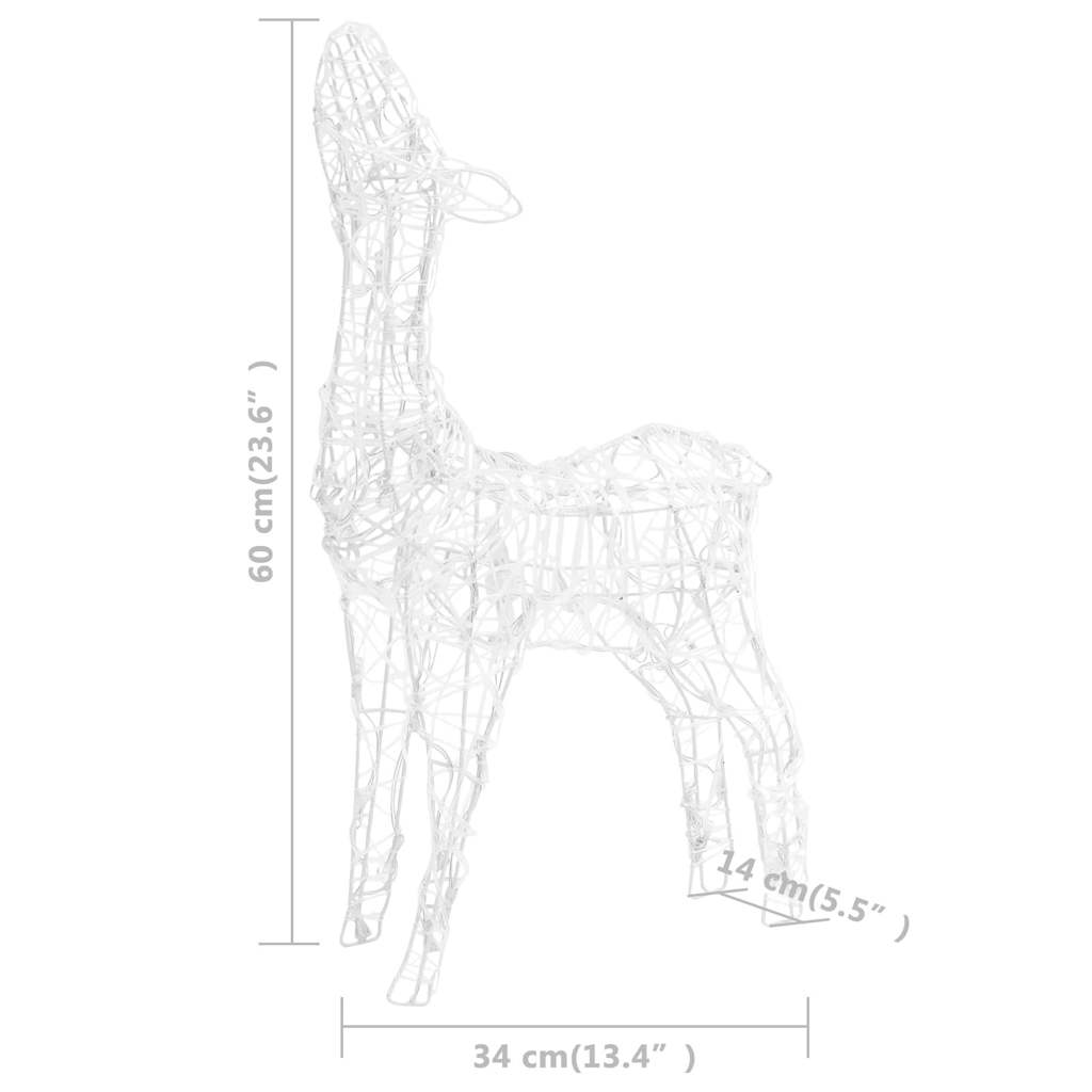 Τάρανδοι Οικ. Ακρυλικός Χριστουγεννιάτικος 160 LED Θερμό Λευκό