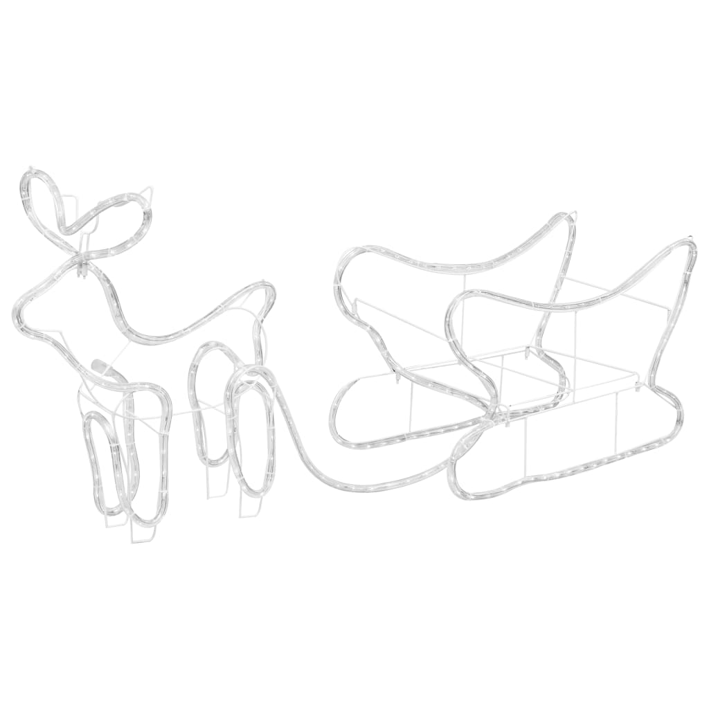 Τάρανδος Χριστουγεννιάτικος με Έλκηθρο Εξωτ. Χώρου με 252 LED - Pakobazaar