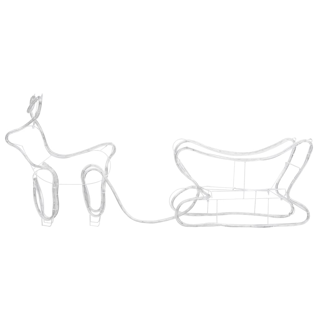 Τάρανδος Χριστουγεννιάτικος με Έλκηθρο Εξωτ. Χώρου με 252 LED - Pakobazaar