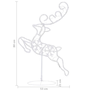 Χριστ. Τάρανδος & Έλκηθρο Πολύχρωμος 260x21x87εκ. Ακρυλικό