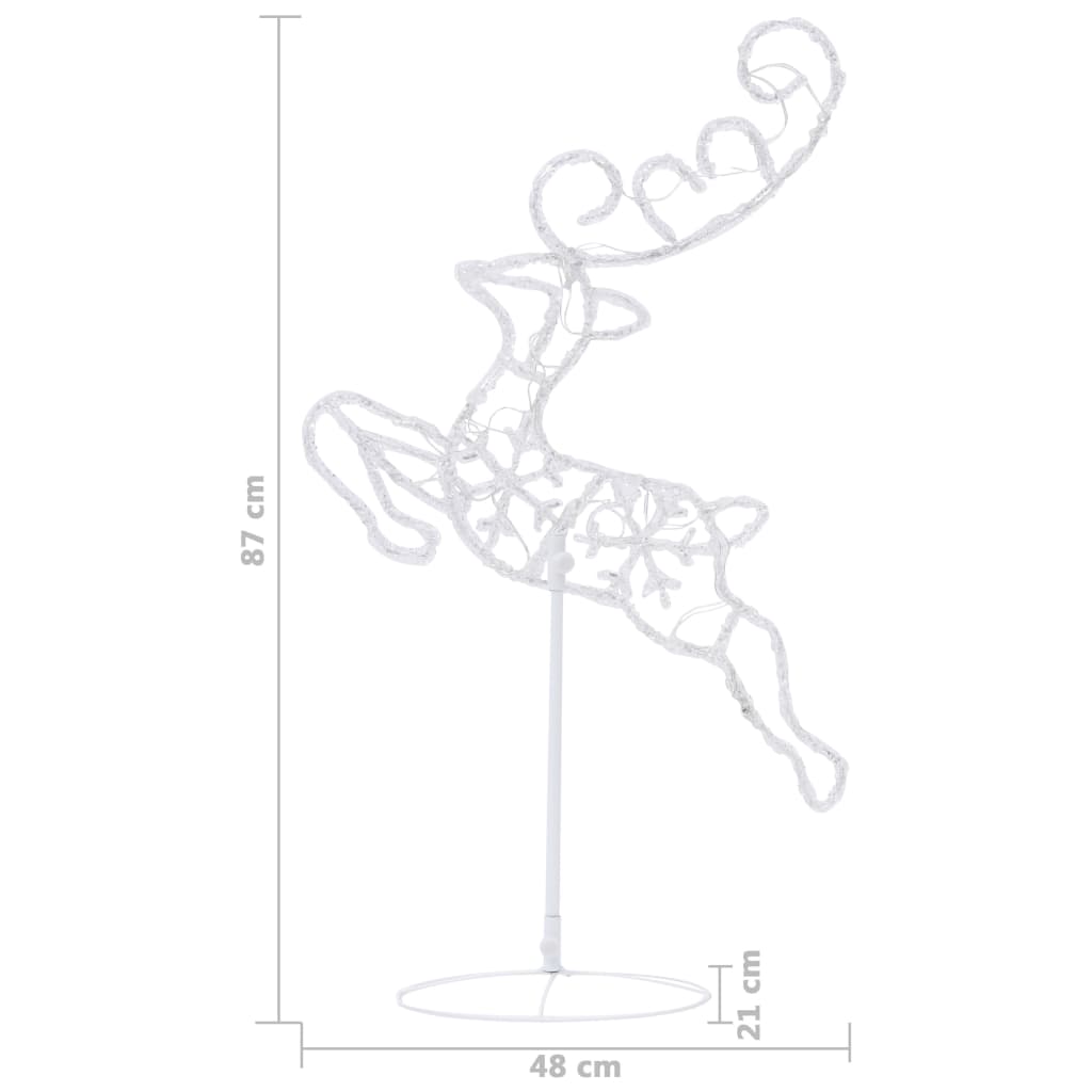 Χριστ. Τάρανδος & Έλκηθρο Πολύχρωμος 260x21x87εκ. Ακρυλικό