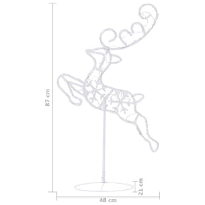 Χριστ. Τάρανδος & Έλκηθρο Πολύχρωμος 260x21x87εκ. Ακρυλικό