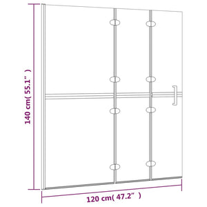 Καμπίνα Μπανιέρας Πτυσσόμενη Λευκή 120 x 140 εκ. από ESG - Pakobazaar