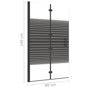 Καμπίνα Μπανιέρας Πτυσσόμενη Μαύρη 80 x 140 εκ. από ESG - PAKOBAZAAR