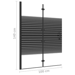 Καμπίνα Μπανιέρας Πτυσσόμενη Μαύρη 100 x 140 εκ. από ESG - PAKOBAZAAR