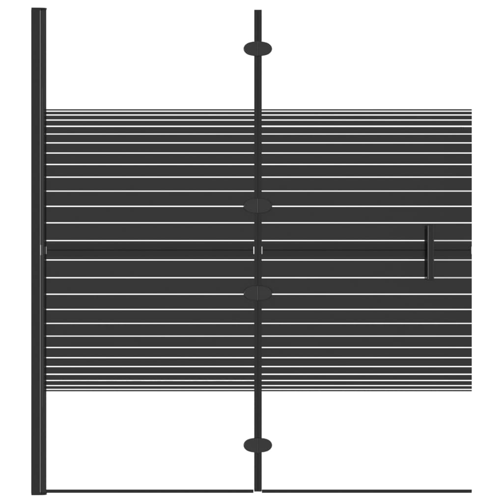 Καμπίνα Μπανιέρας Πτυσσόμενη Μαύρη 120 x 140 εκ. από ESG - PAKOBAZAAR