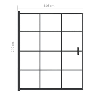 Καμπίνα Ντουζιέρας Μαύρη 116 x 140 εκ. από ESG - PAKOBAZAAR