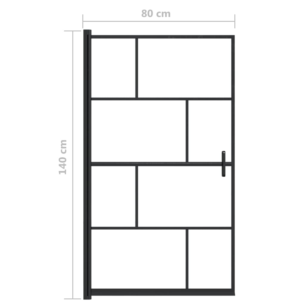 Καμπίνα Ντουζιέρας Μαύρη 80 x 140 εκ. από ESG - PAKOBAZAAR