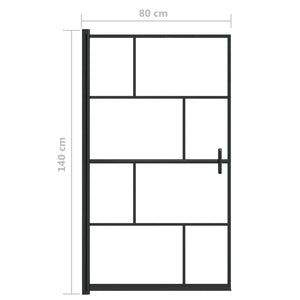 Καμπίνα Ντουζιέρας Μαύρη 80 x 140 εκ. από ESG - PAKOBAZAAR