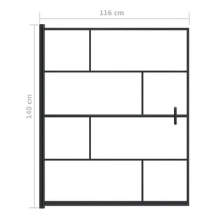 Καμπίνα Ντουζιέρας Μαύρη 116 x 140 εκ. από ESG - PAKOBAZAAR