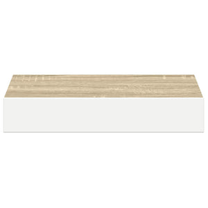 Ράφι Τοίχου Δρυς και Άσπρο 23 x 23,5 x 3,8 εκ. από MDF