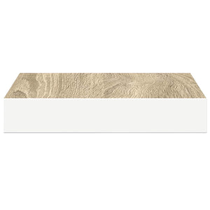 Ράφι Τοίχου Δρυς και Άσπρο 23 x 23,5 x 3,8 εκ. από MDF