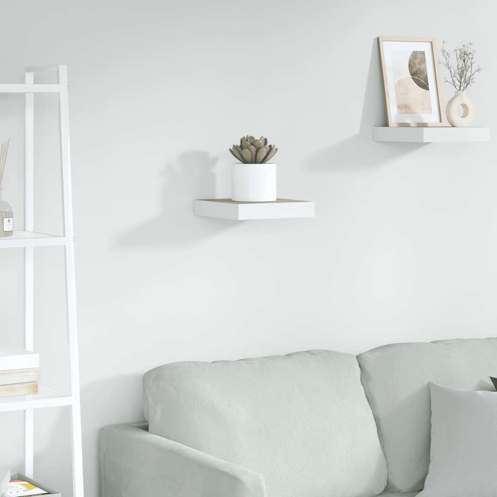 Ράφι Τοίχου Δρυς και Άσπρο 23 x 23,5 x 3,8 εκ. από MDF