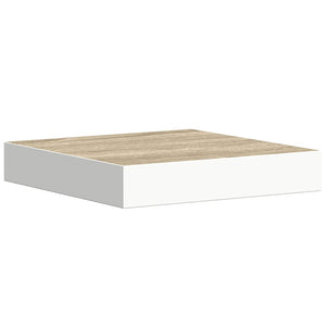 Ράφια Τοίχου 4 τεμ. Δρυς και Άσπρο 23x23,5x3,8 εκ. MDF