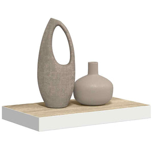 Ράφι Τοίχου Δρυς/Άσπρο 40x23,5x3,8 εκ. MDF