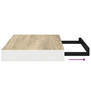 Ράφι Τοίχου Δρυς/Άσπρο 40x23,5x3,8 εκ. MDF