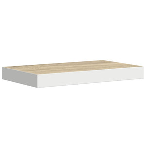 Ράφια Τοίχου 2 τεμ. Δρυς/Άσπρο 40x23,5x3,8 εκ. MDF