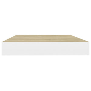 Ράφια Τοίχου 4 τεμ. Δρυς/Άσπρο 40x23,5x3,8 εκ. MDF