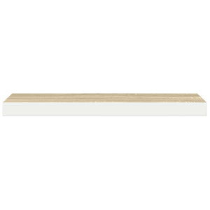 Ράφι Τοίχου Δρυς/Άσπρο 60x23,5x3,8 εκ. MDF