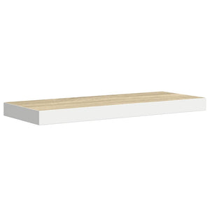 Ράφια Τοίχου 4 τεμ. Δρυς/Άσπρο 60x23,5x3,8 εκ. MDF