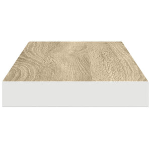 Ράφια Τοίχου 4 τεμ. Δρυς/Άσπρο 60x23,5x3,8 εκ. MDF