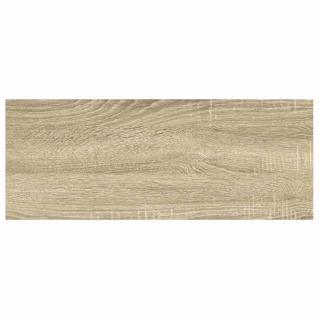 Ράφια Τοίχου 4 τεμ. Δρυς/Άσπρο 60x23,5x3,8 εκ. MDF