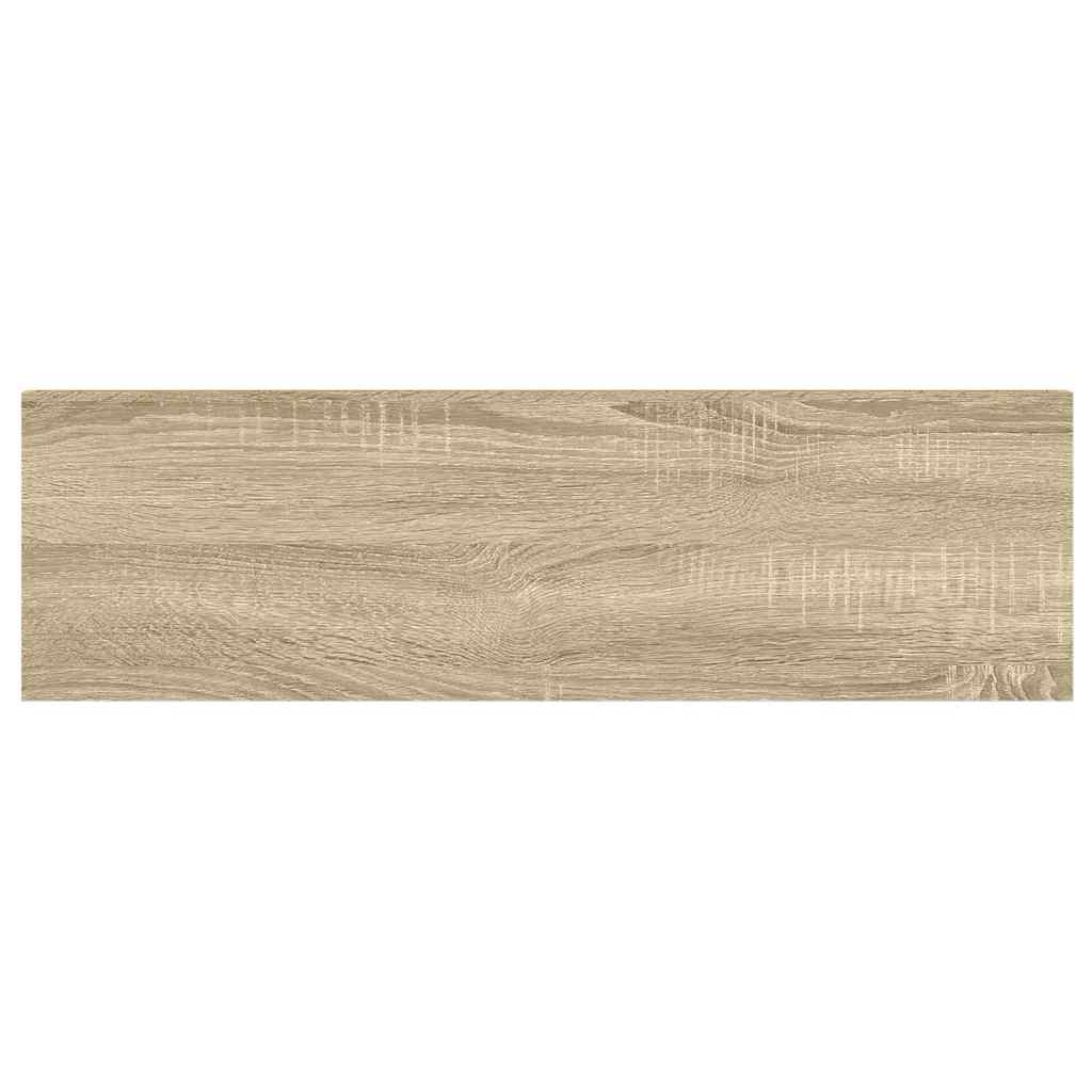 Ράφι Τοίχου Δρυς/Άσπρο 80x23,5x3,8 εκ. από MDF