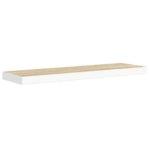 Ράφια Τοίχου 2 τεμ. Δρυς/Λευκό 80x23,5x3,8 εκ. MDF