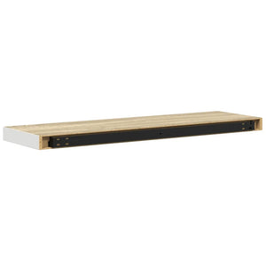 Ράφια Τοίχου 4 τεμ. Δρυς/Λευκό 80x23,5x3,8 εκ. MDF